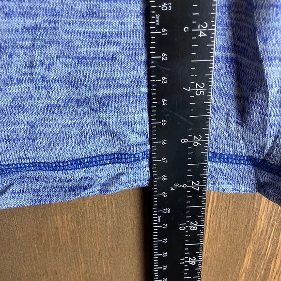 T by Talbots Women Shirt Blue Split Neck 3/4 Sleeve Athletic Stretch XS - Picture 9 of 12